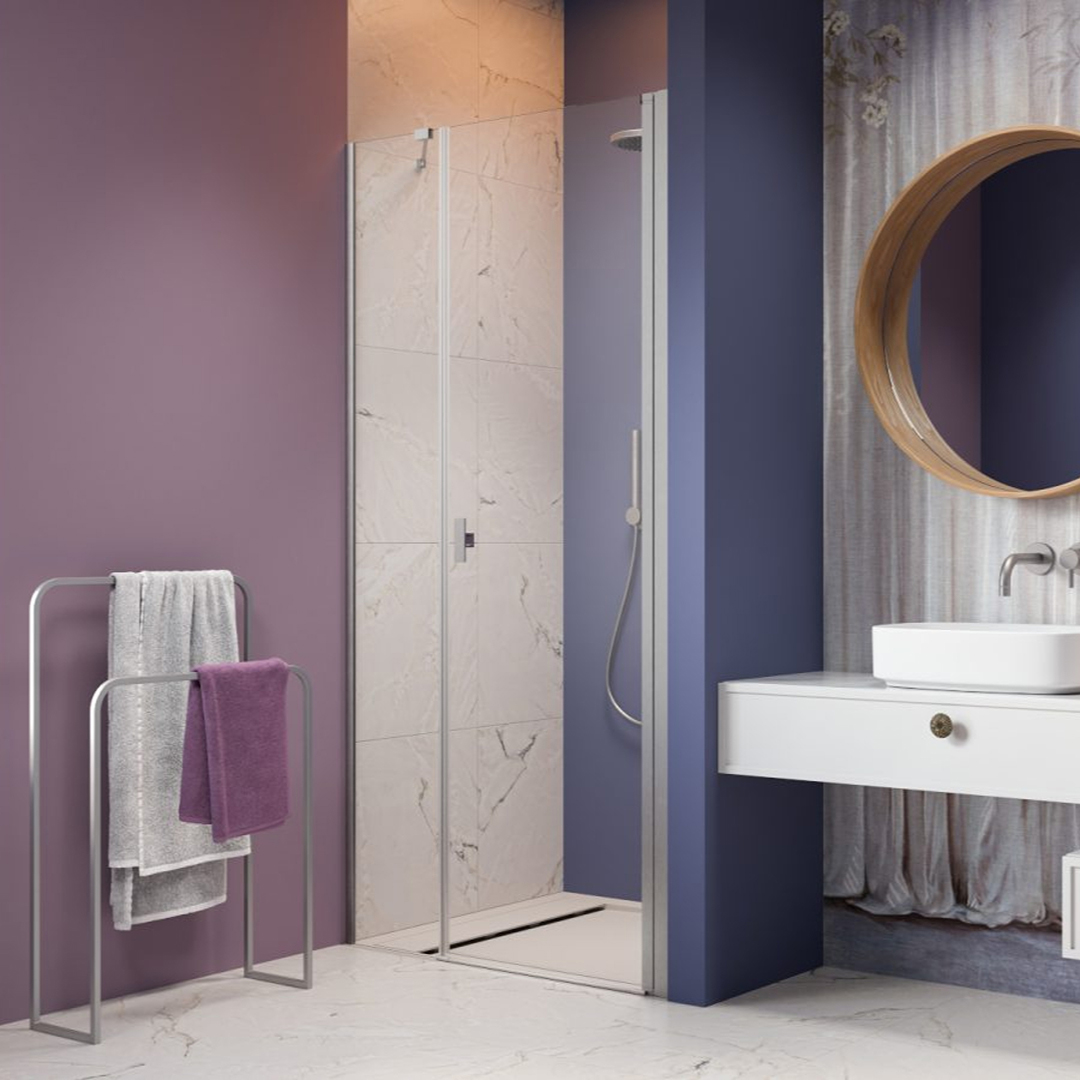 Duschdörr Strømberg Noma 45 med Sidopanel Nisch