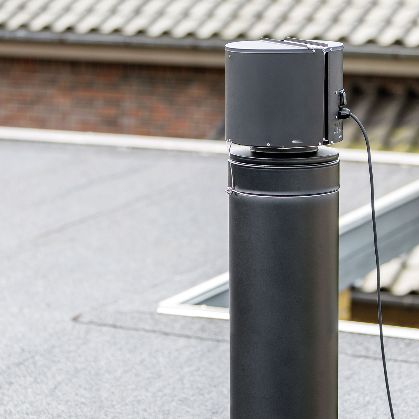 Røykgassvifte Draftbooster Sort