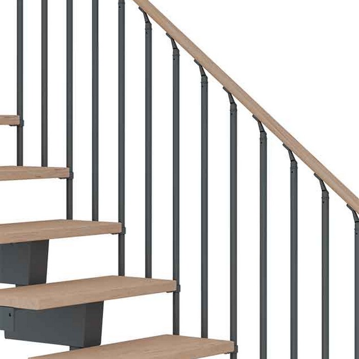 Ekstra Trapperekkverk Dolle Dubai Classic III Eik Hvitoljet