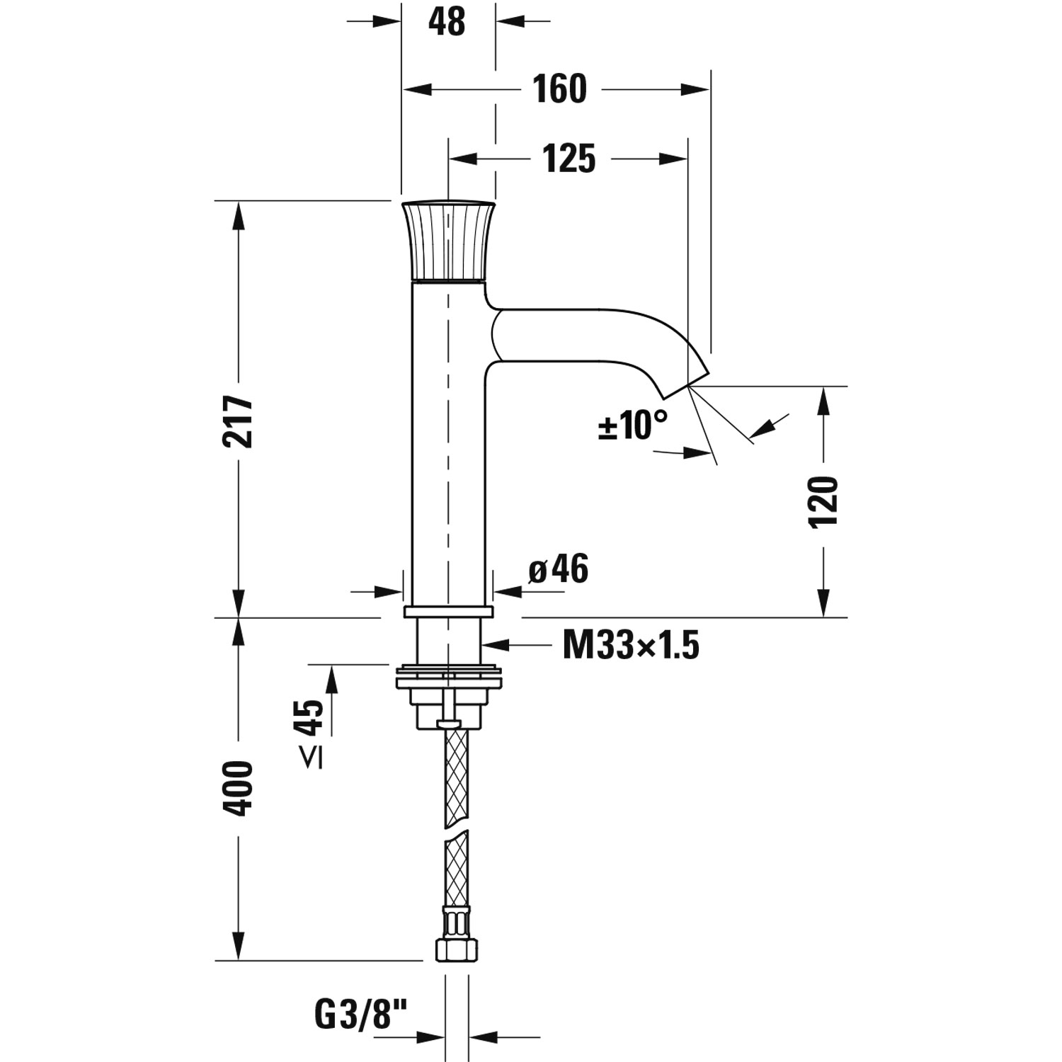 Tvättställsblandare Duravit White Tulip