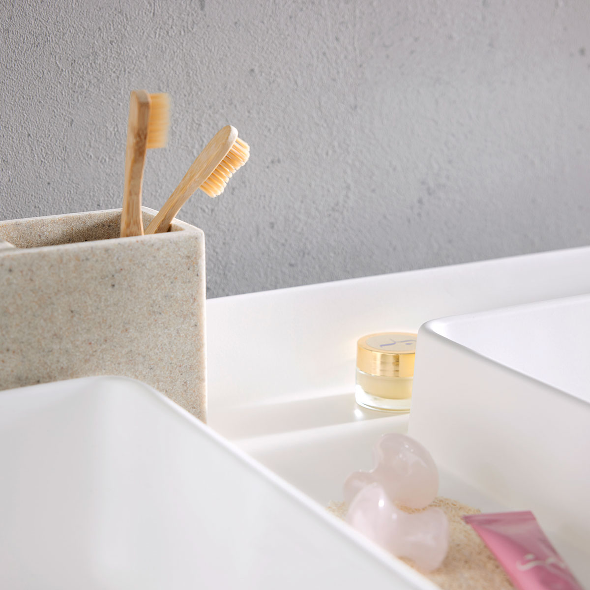 Tvättställ Duravit Bento Starck Box för Placering på Bänkskiva DuroCast Plus