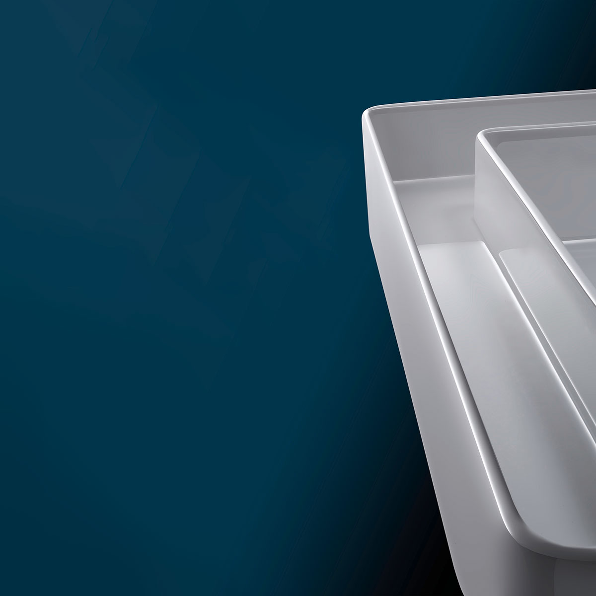 Tvättställ Duravit Bento Starck Box för Placering på Bänkskiva DuroCast Plus