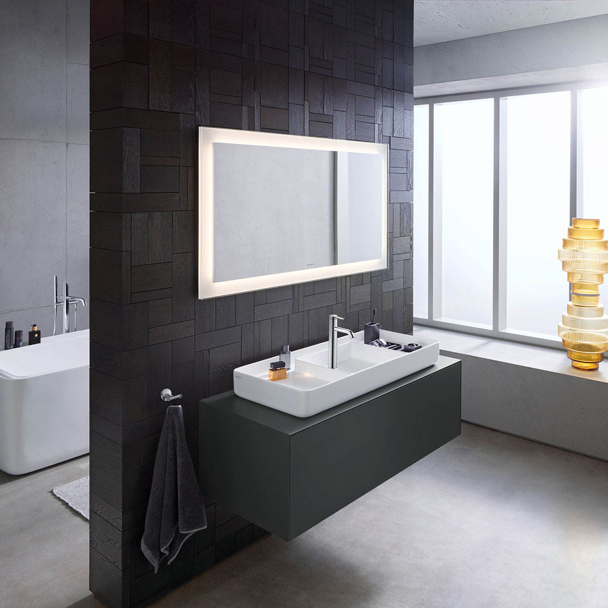 Tvättställ Duravit Bento Starck Box för Placering på Bänkskiva DuroCast Plus