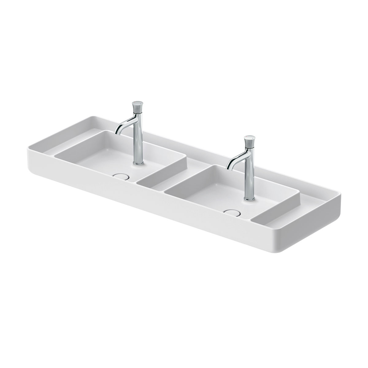 tvättställ duravit bento starck box för placering på bänkskiva durocast plus