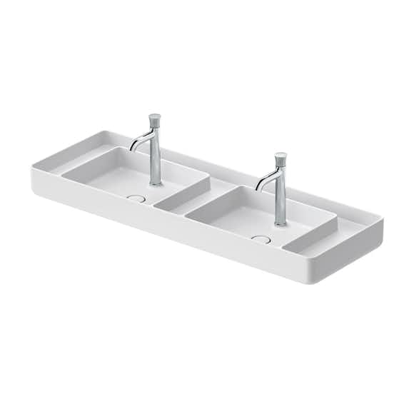 tvättställ duravit bento starck box för placering på bänkskiva durocast plus