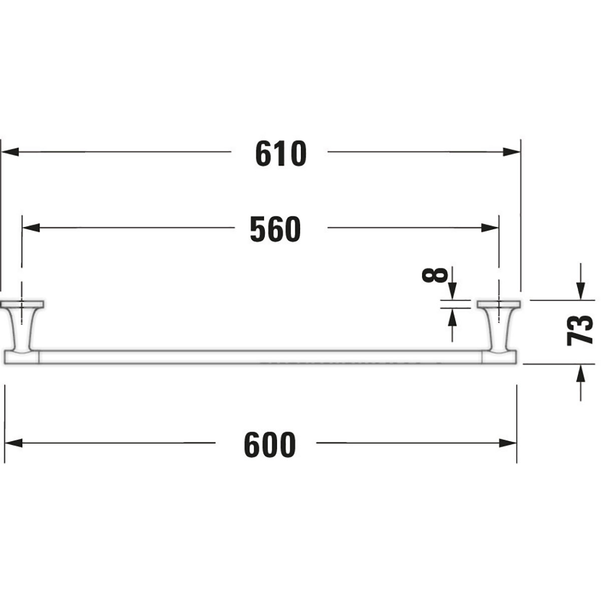 Handduksstång Duravit Starck T 00994