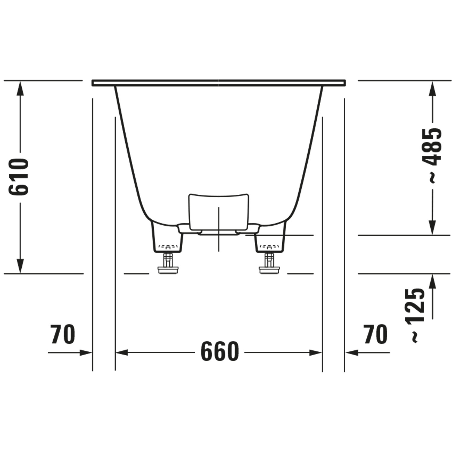 Inbyggnadsbadkar Duravit DuraSquare