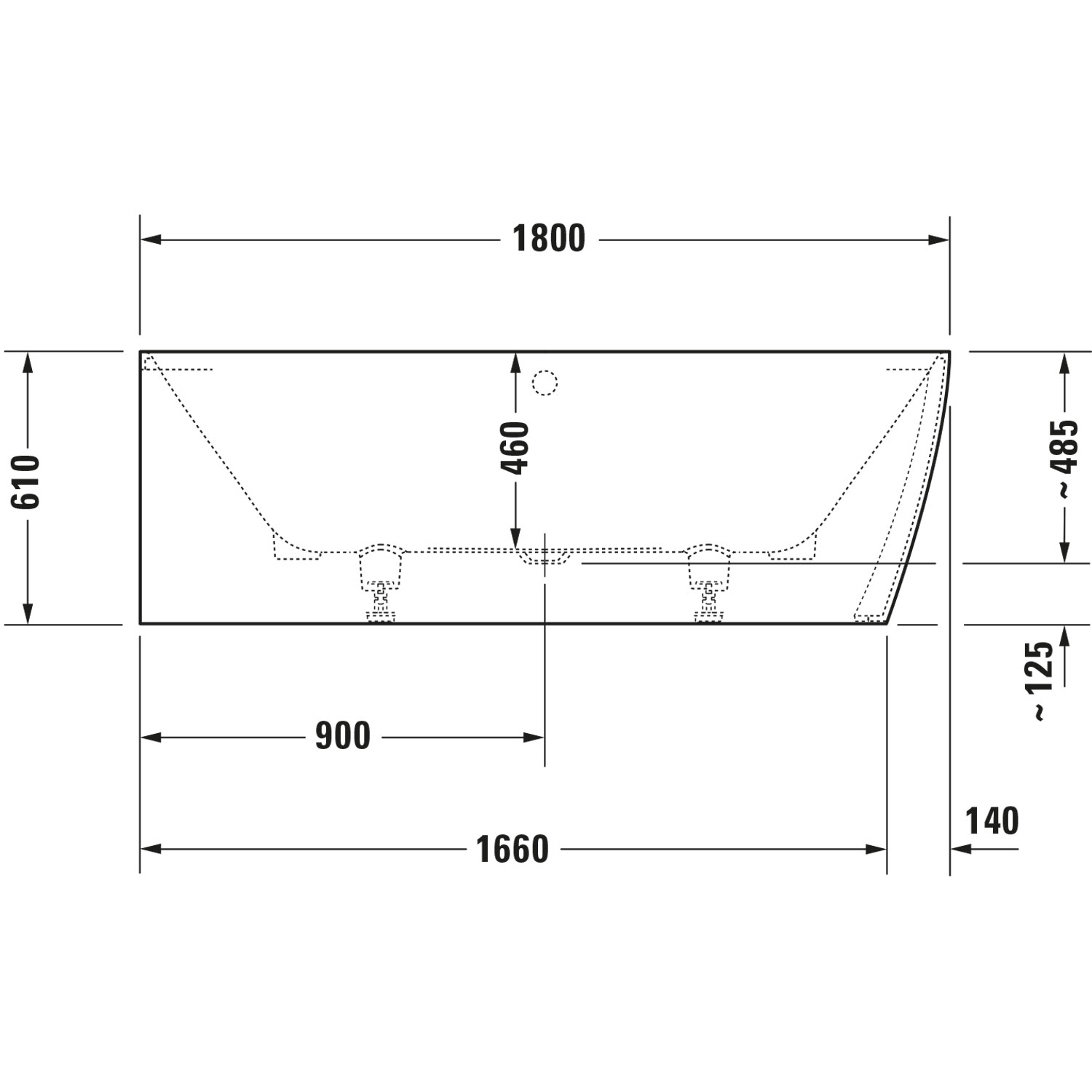 Hörnbadkar Duravit DuraSquare