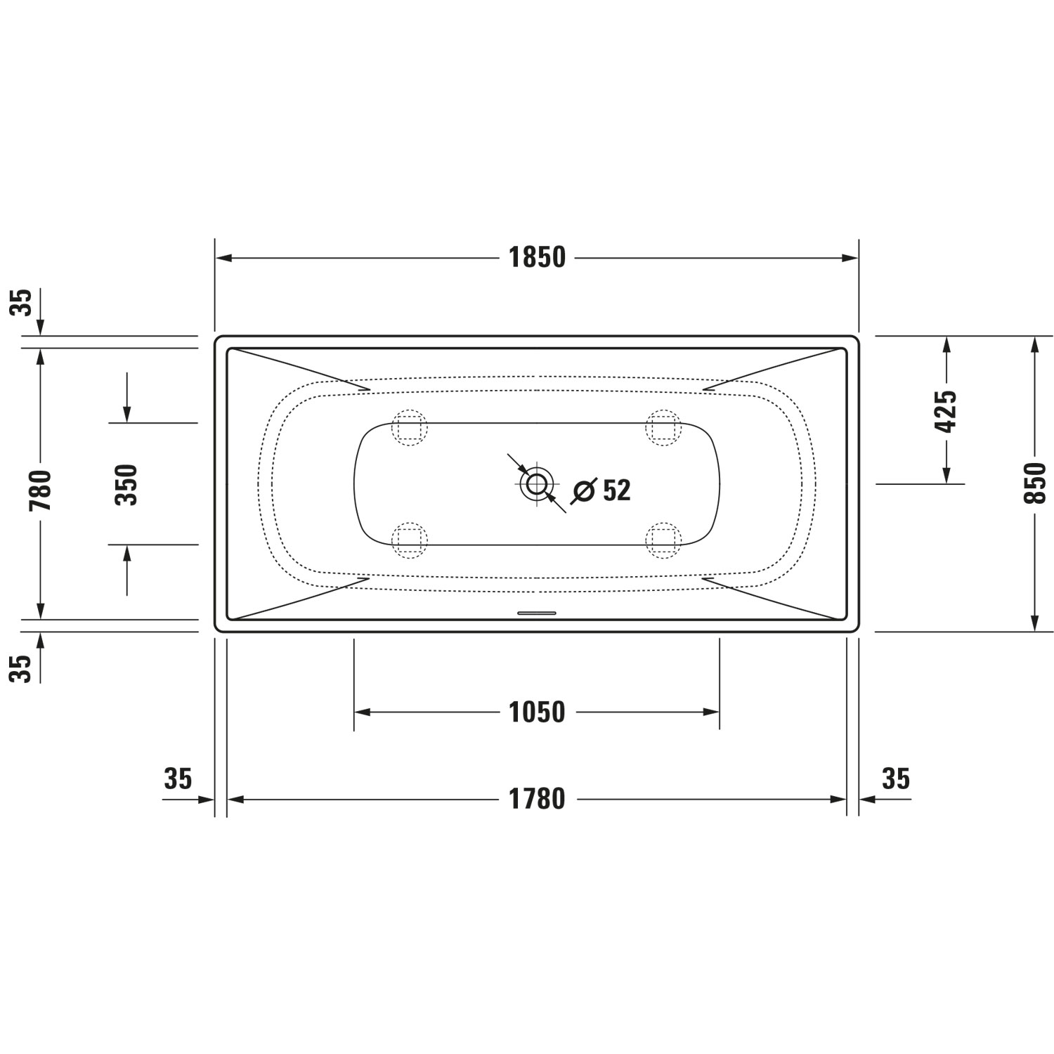 Badkar Duravit DuraSquare