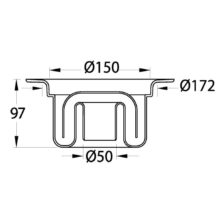 Duschbrunn Purus Ø150 mm