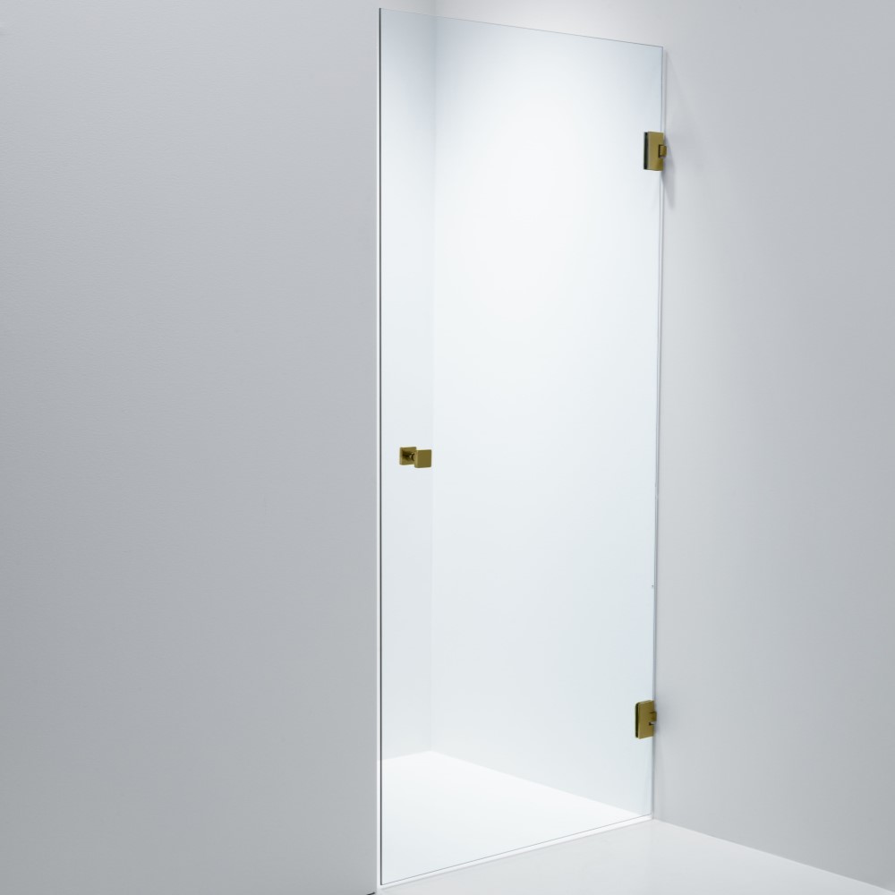 Duschdörr Duschbyggarna Swing Design 700 mm, Brons, Is, Höger