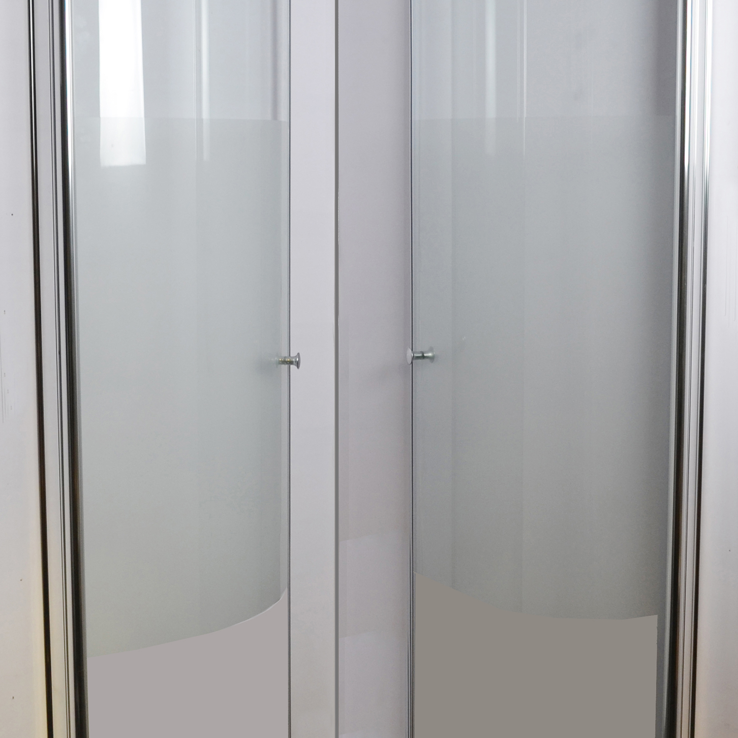 Dusjhjørne Bathlife Ideal Rund Delvis Frostet