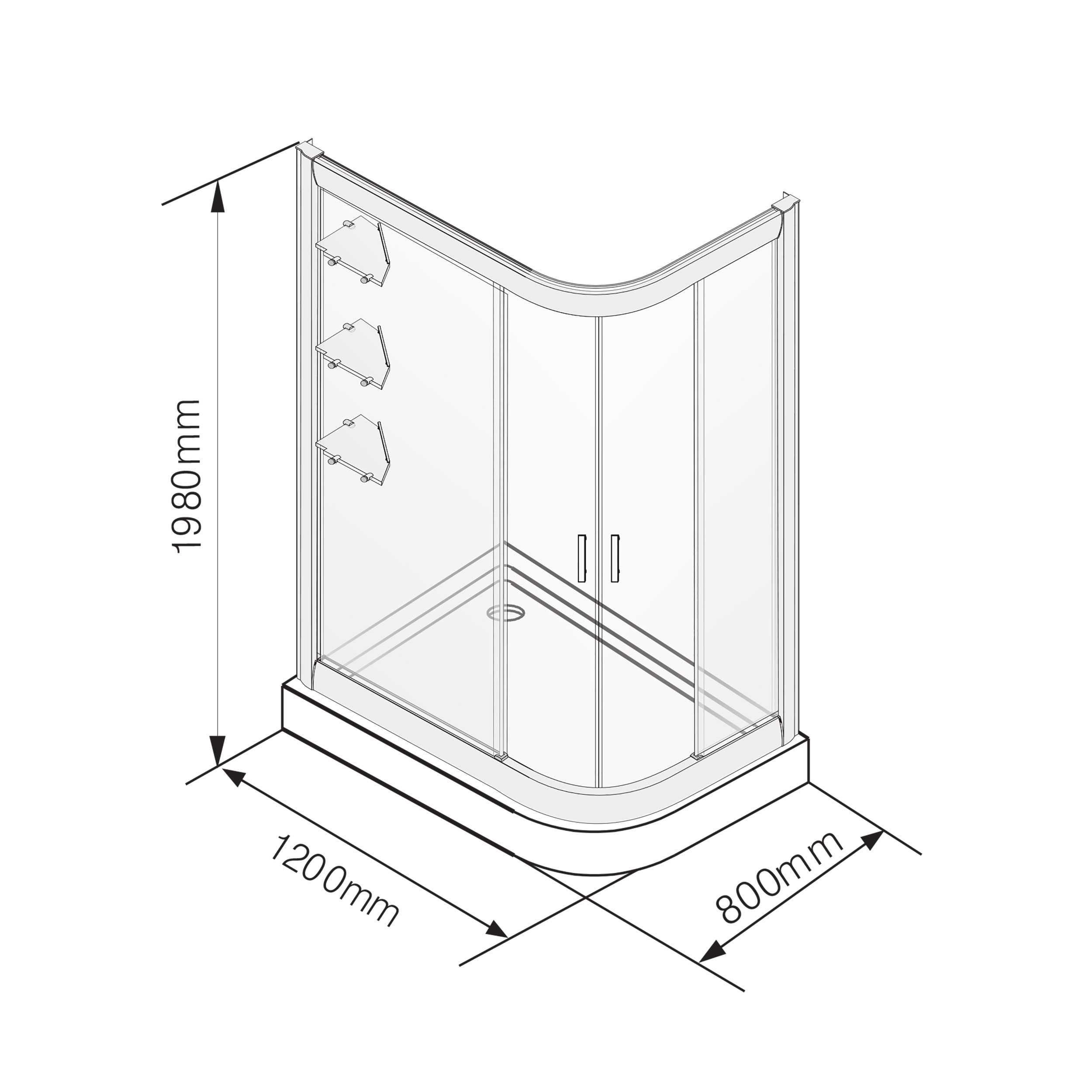 Dusjkabinett Bathlife Home