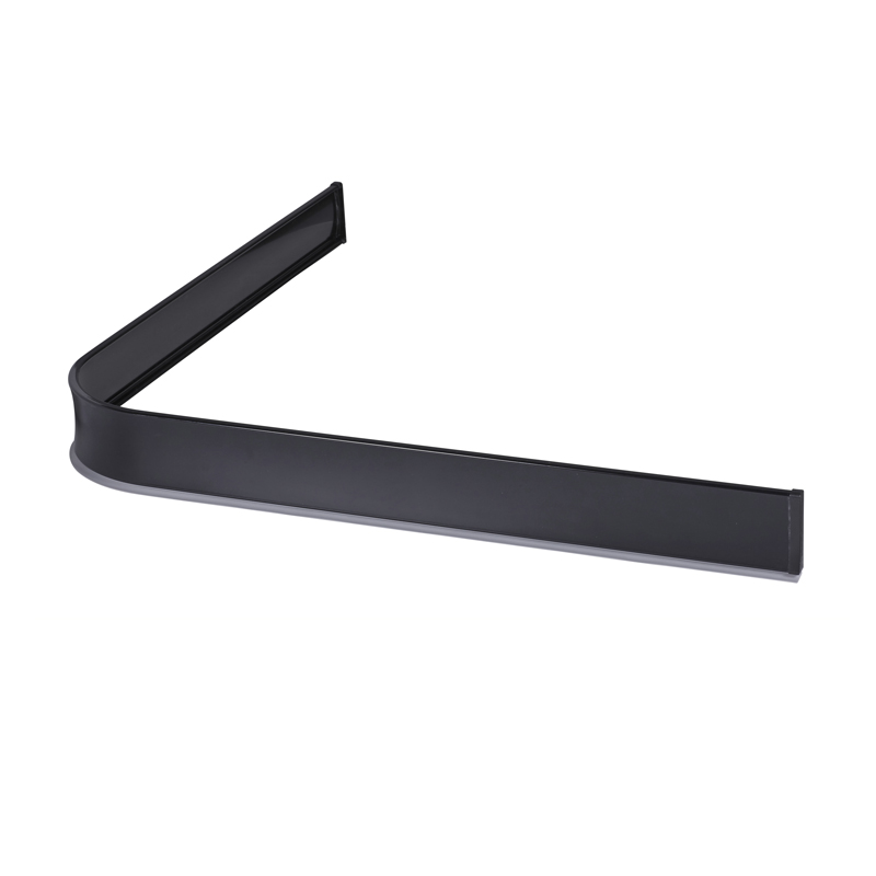 Duschsarg Leijma Stabil L-Form Svart