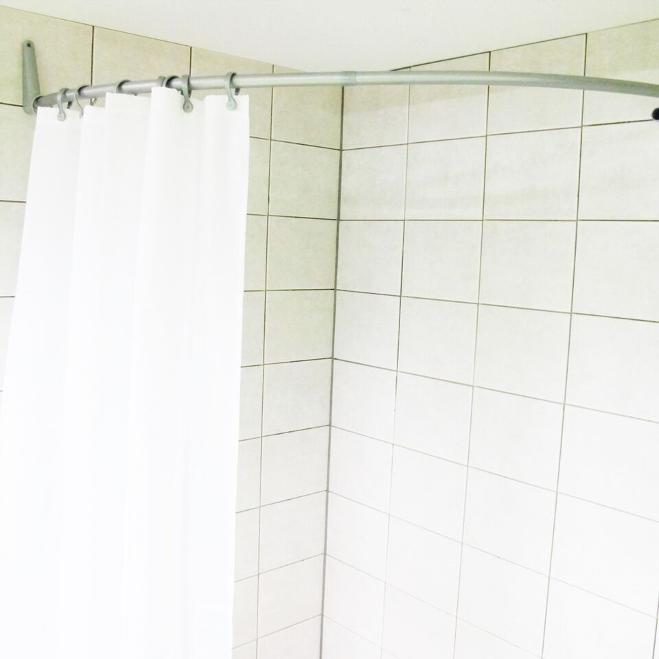 Duschstång Ericsindustrier Rundad för Hörn Silvergrå