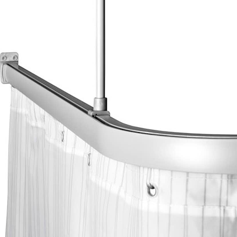 Duschstång Leijma Stabil L-Form Silver Mått: 90x170 cm