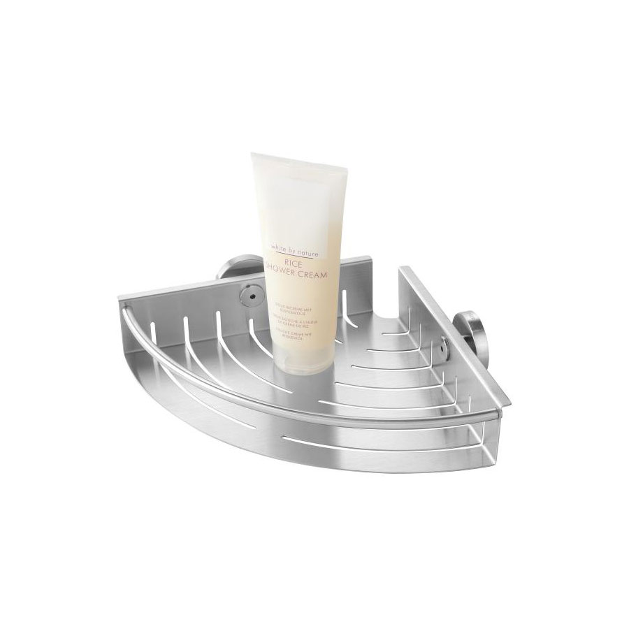 Dusjkurv Tiger Boston Hjørne Mattbørstet Rustfritt Stål