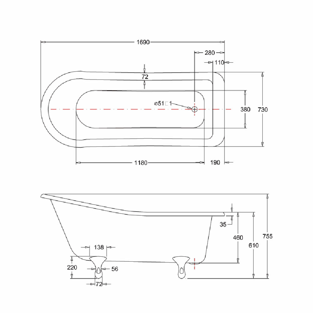 Badkar Burlington Harewood