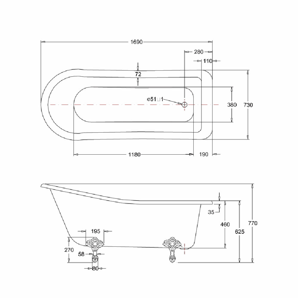 Badkar Burlington Harewood