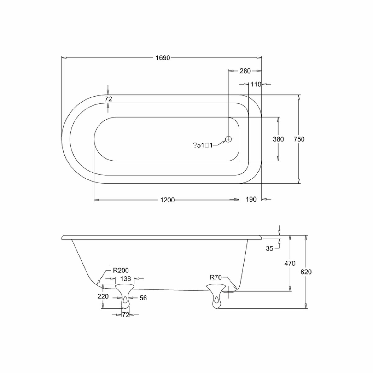 Badkar Burlington Blenheim