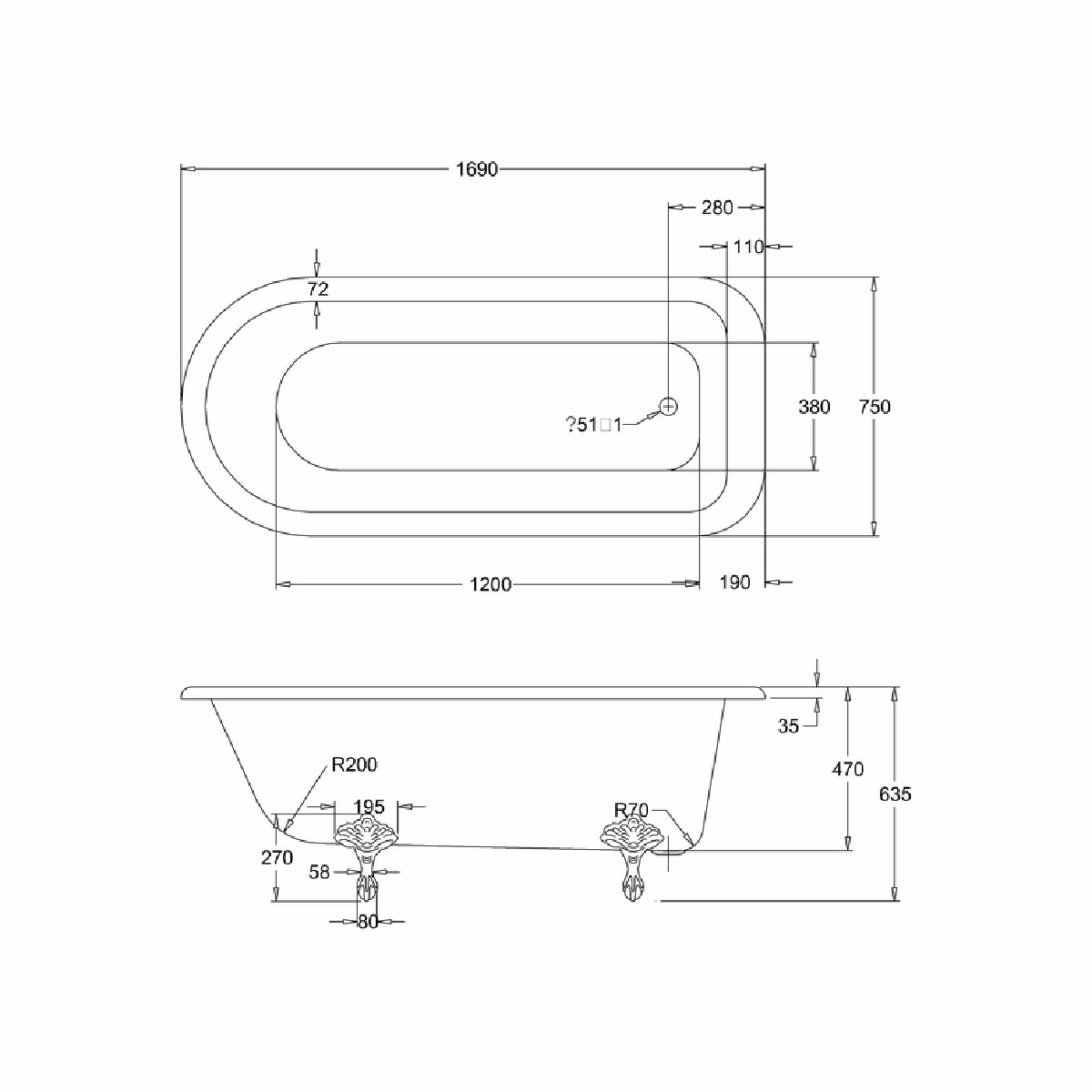 Badkar Burlington Blenheim