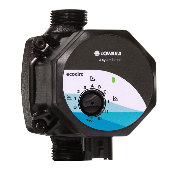 Cirkulationspump Lowara Ecocirc 25-6/180, Anslutning: G40, Effekt: 34 W