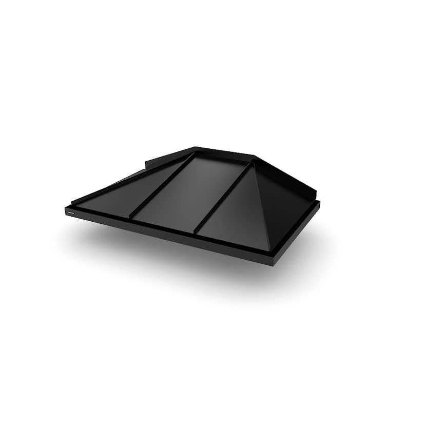 Entrétak Designtak Hipped 1600 mm Svart, Djup: 1155 mm