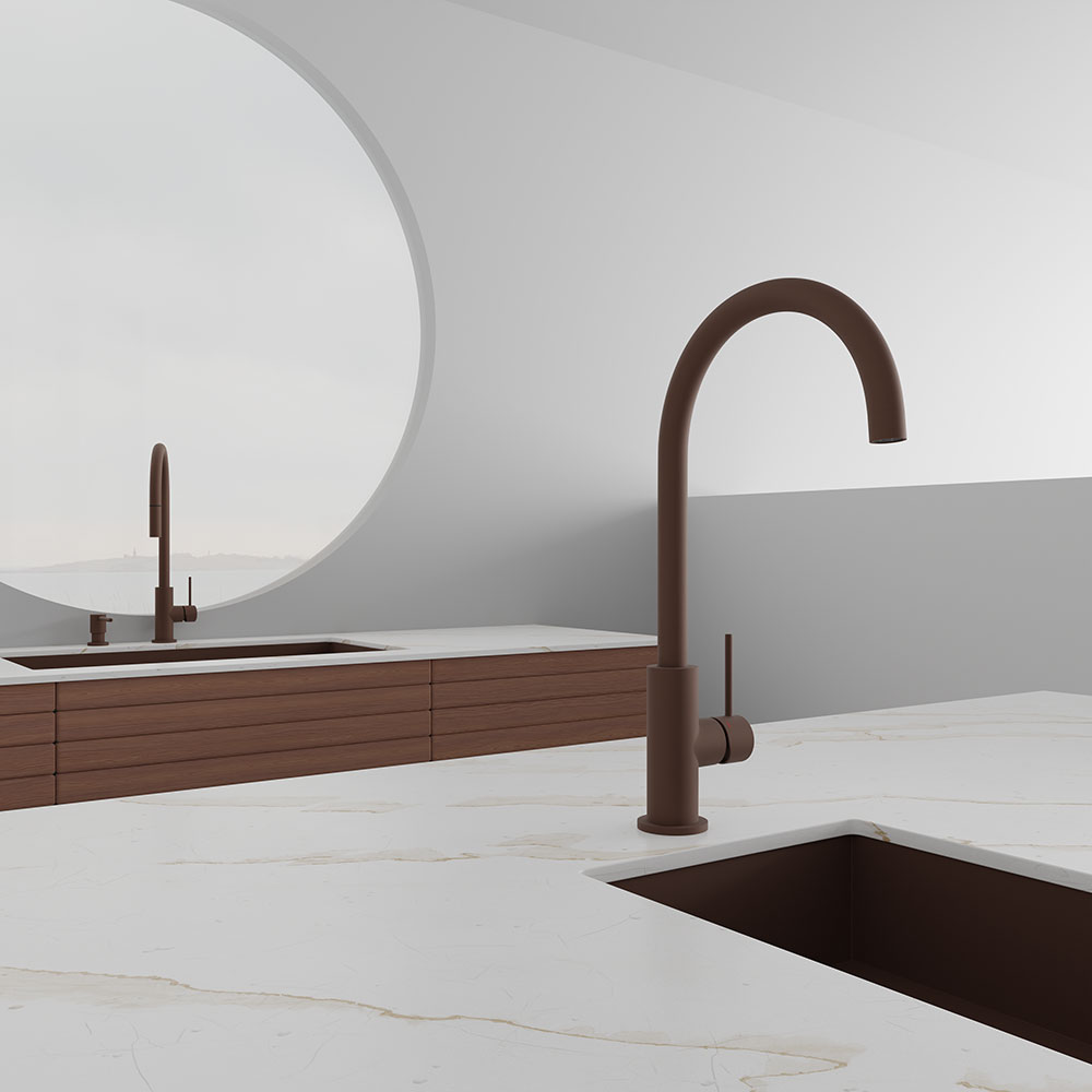 Kjøkkenbatteri Scandtap Steel Equip Rustfritt stål