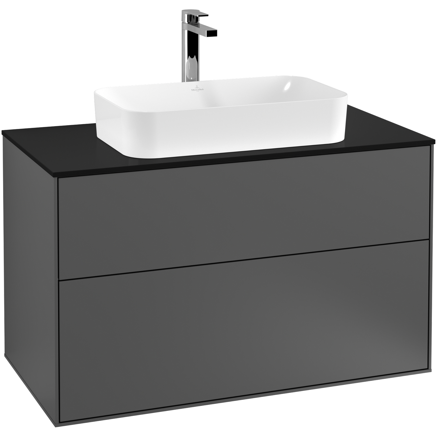 Tvättställsskåp Villeroy & Boch Finion med 2 Lådor och Bänkskiva för Fristående Tvättställ | badrum - badrumsmobler - tvattstallsskap-och-kommod | KakelKungen