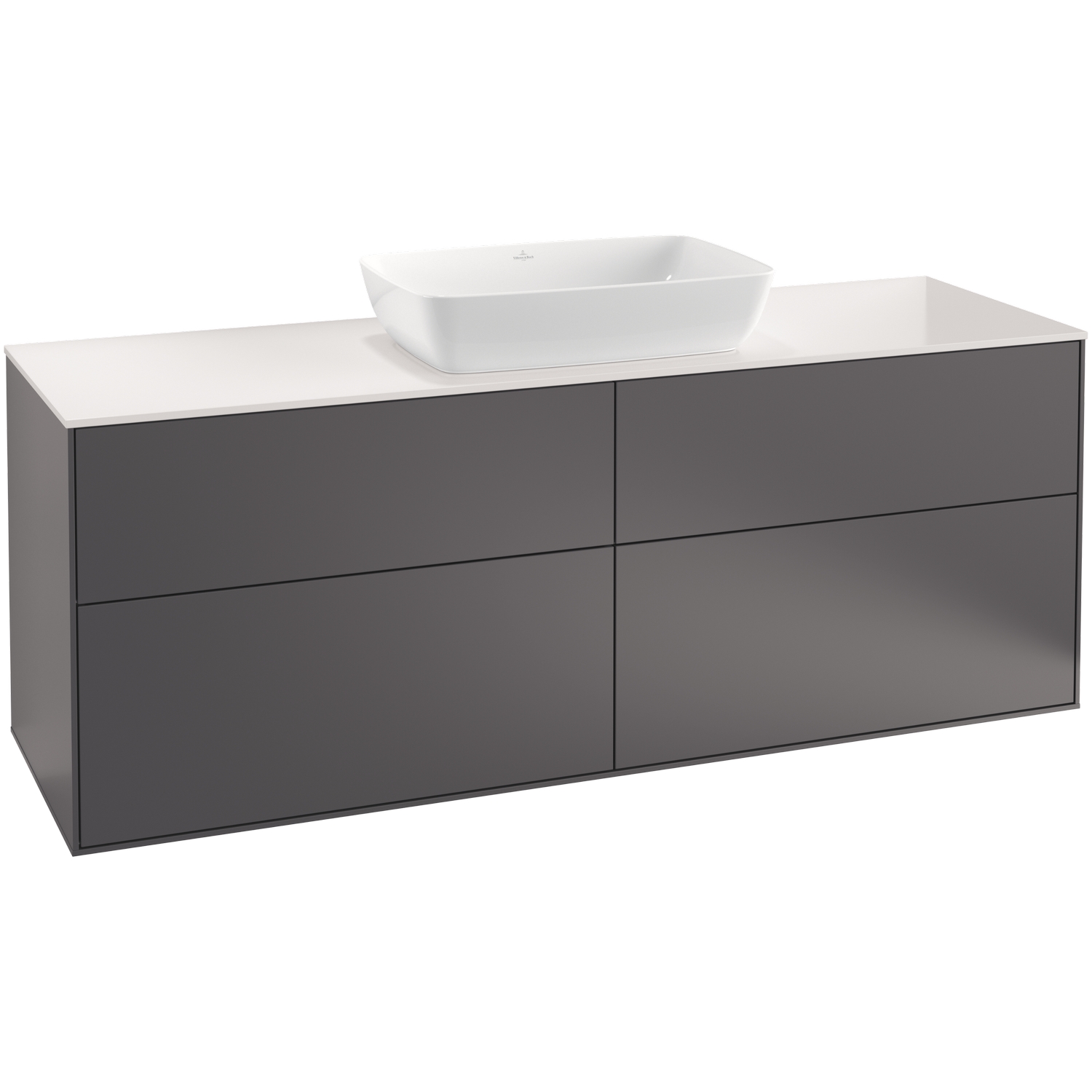 Tvättställsskåp Villeroy & Boch Finion med 4 Lådor och Bänkskiva för Fristående Tvättställ | badrum - badrumsmobler - tvattstallsskap-och-kommod | KakelKungen