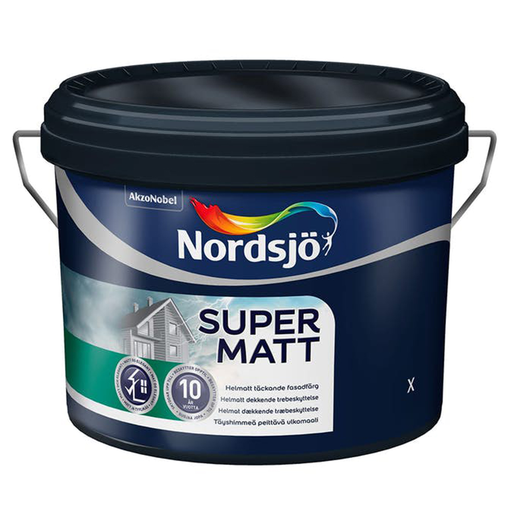 Fasadfärg Nordsjö Supermatt Vit Volym: 2,5 L, Vit