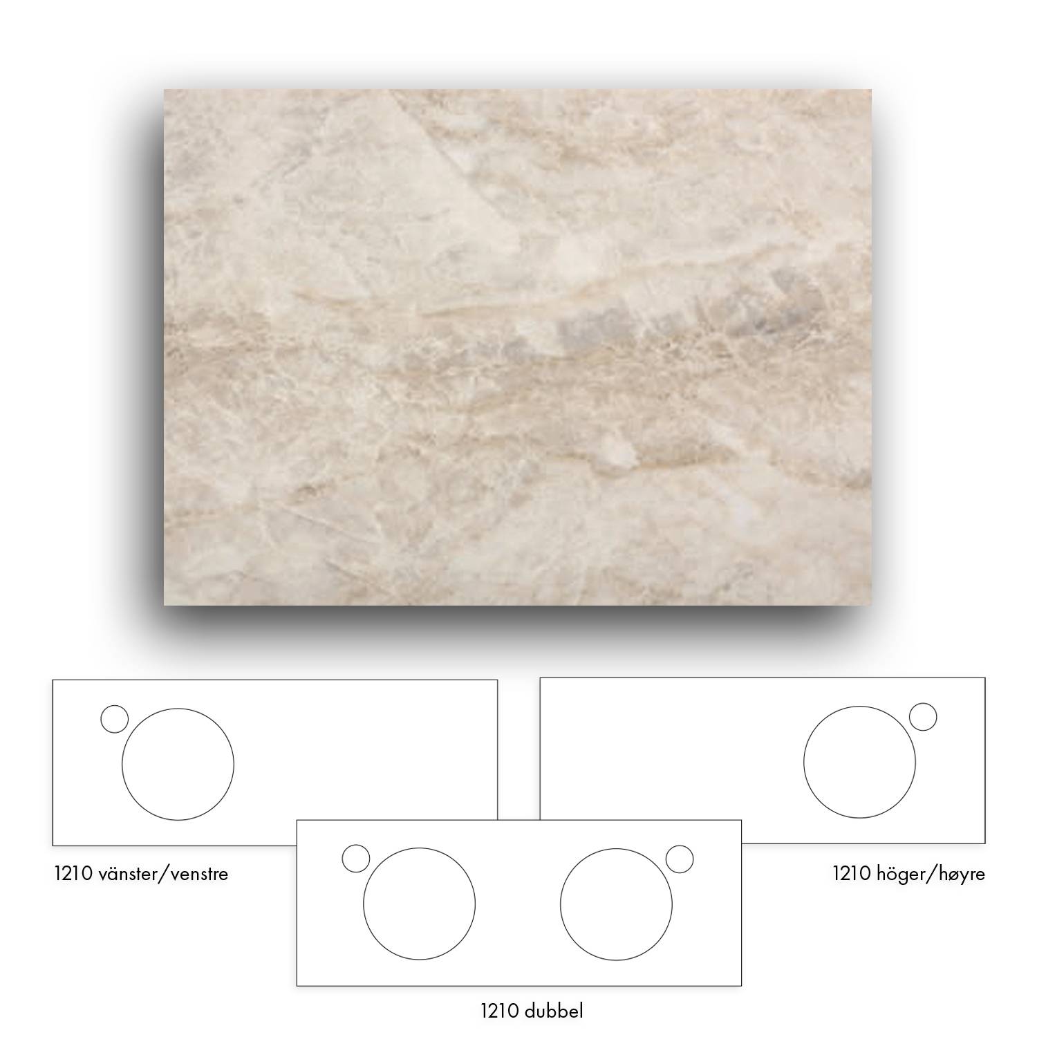 Bänkskiva Macro Design Crown+ Dekton 1210 till Tvättställsskåp Crown | badrum - badrumsmobler - bankskivor | KakelKungen