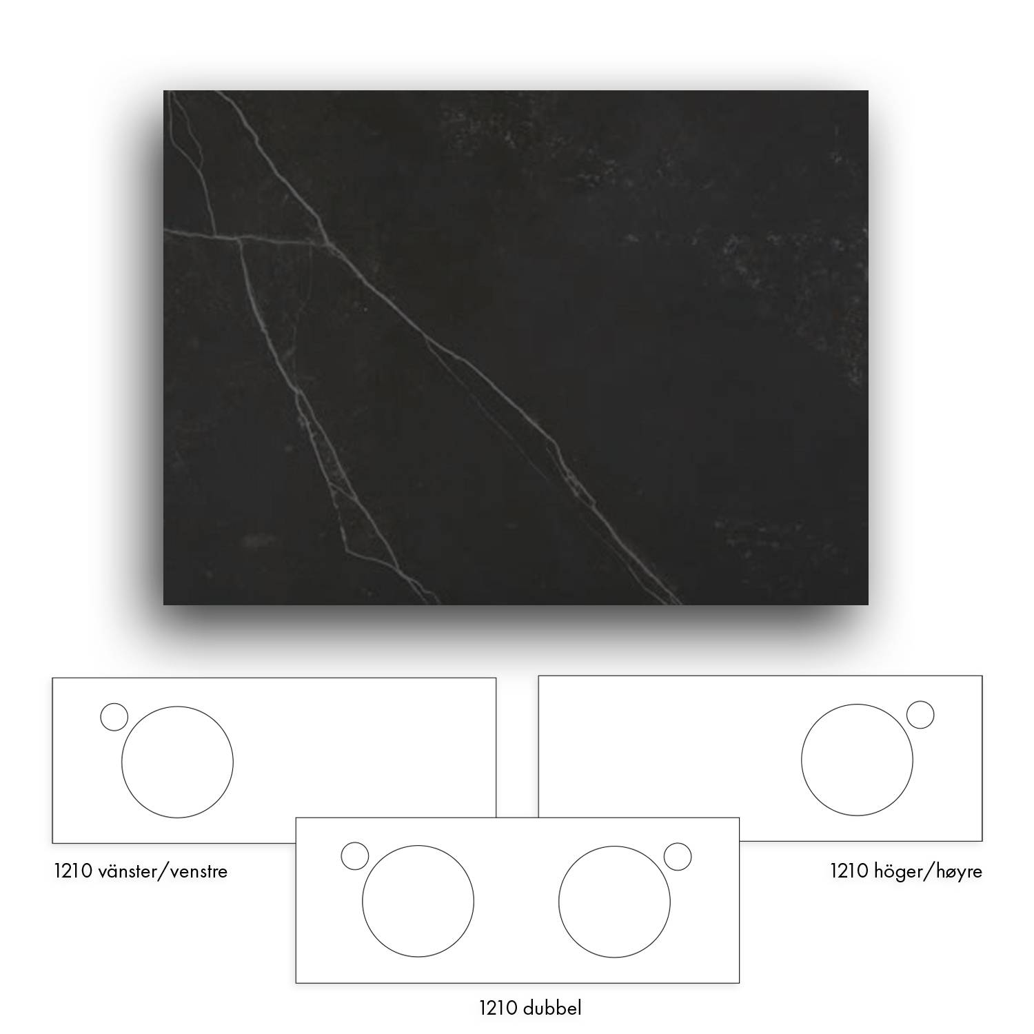 Bänkskiva Macro Design Crown+ Dekton 1210 till Tvättställsskåp Crown | badrum - badrumsmobler - bankskivor | KakelKungen