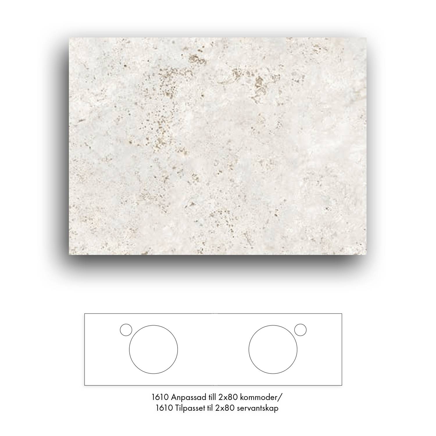 Bänkskiva Macro Design Crown+ Dekton 1610 till Tvättställsskåp Crown | badrum - badrumsmobler - bankskivor | KakelKungen