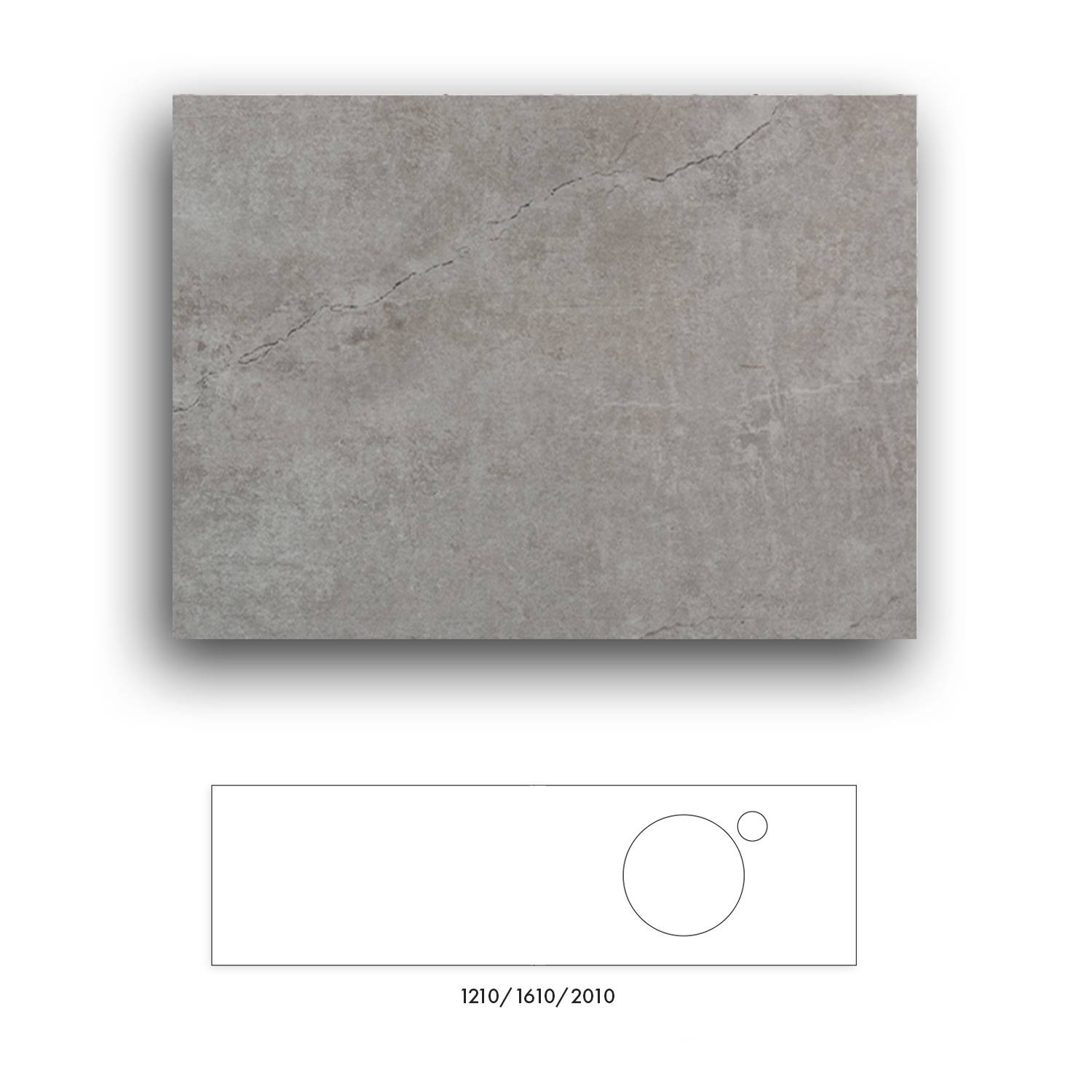 Bänkskiva Macro Design Crown+ Dekton 1610 till Tvättställsskåp Crown | badrum - badrumsmobler - bankskivor | KakelKungen