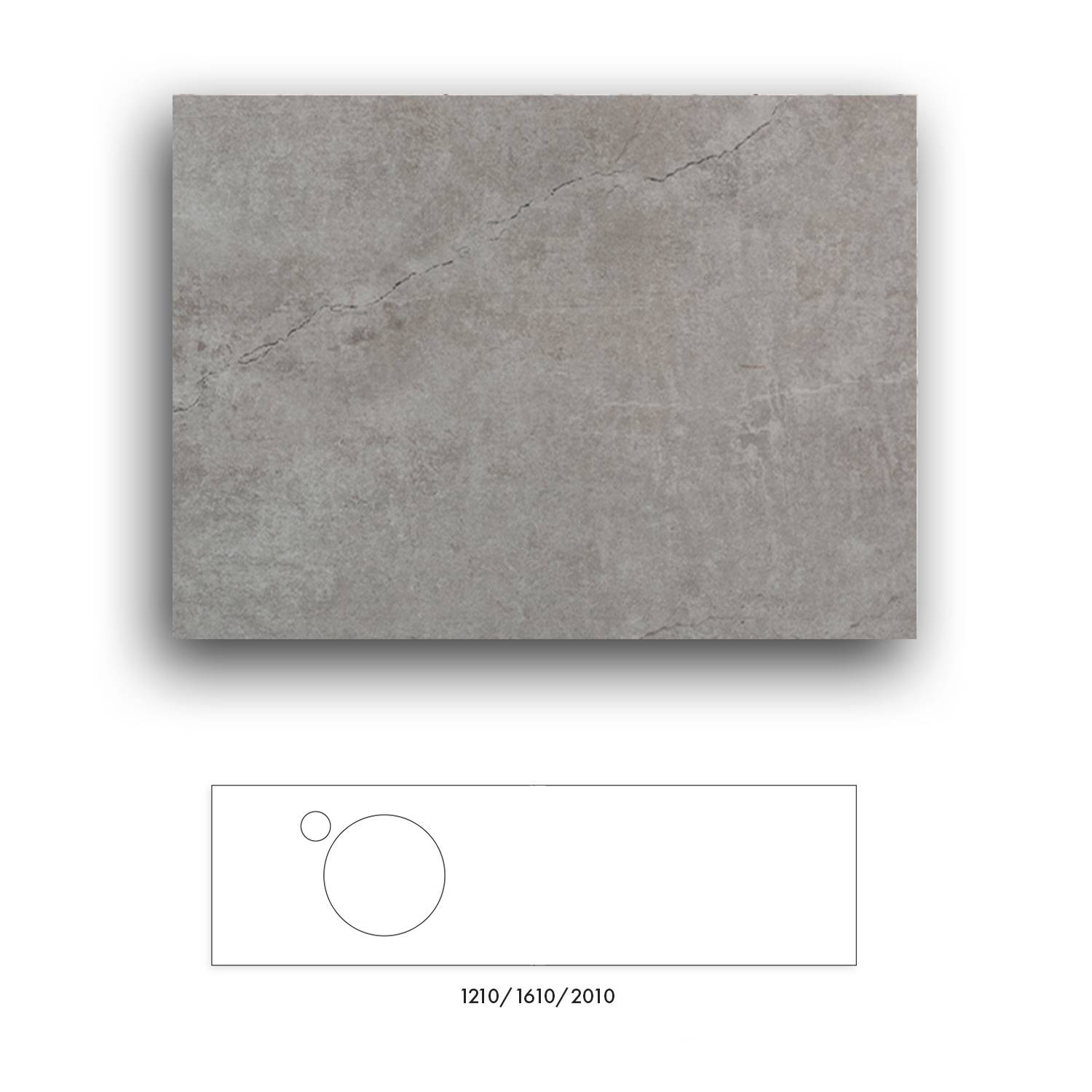 B&auml;nkskiva Macro Design Crown+ Dekton  2010 till Tv&auml;ttst&auml;llssk&aring;p Crown