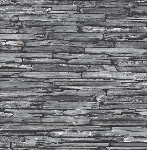 Tapet A Street Prints Stacked Slate FD22352