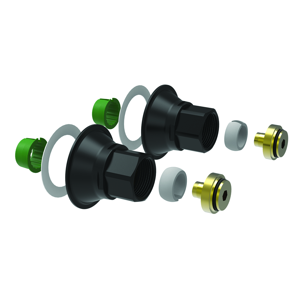 Blandarfäste Vatette Väggenomföringssystem V6 160 cc 15x2,5mm