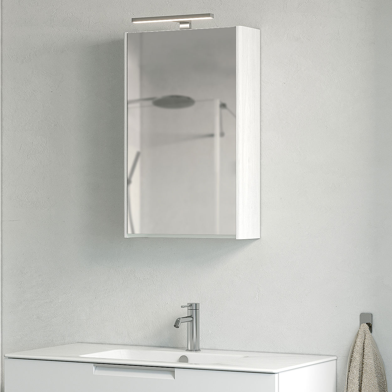 Spegelskåp Macro Design Heart med T-Belysning LED | badrum - badrumsmobler - spegelskap | KakelKungen