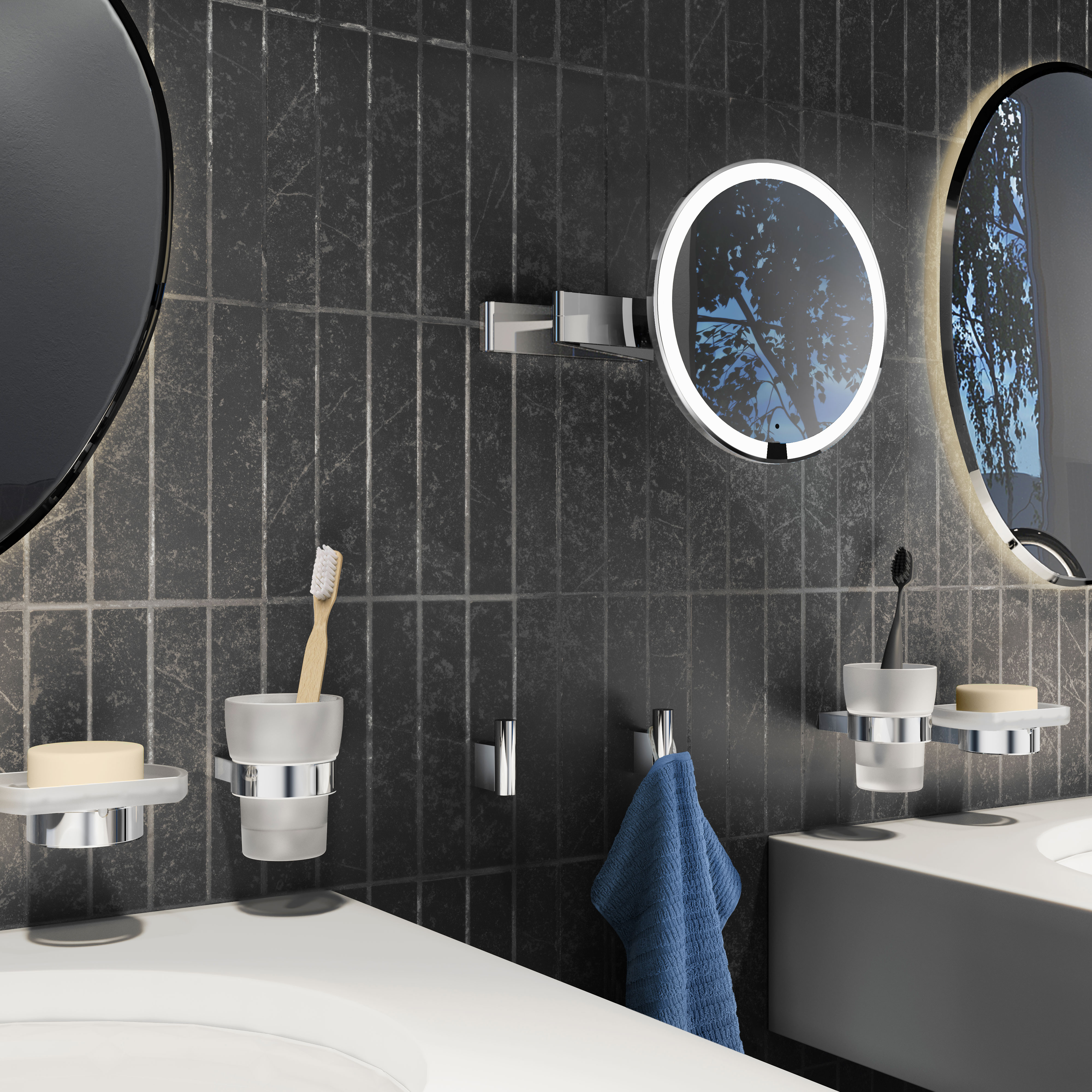 Sminkespeil Smedbo Outline FK491EP