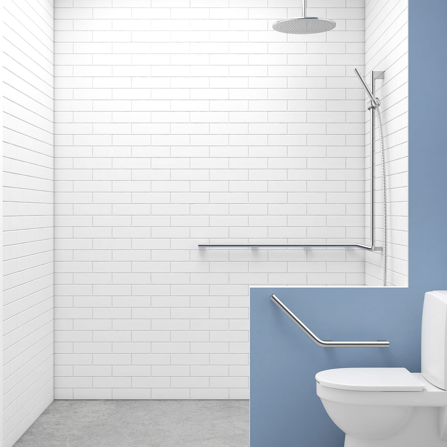 Badekarshåndtak Smedbo Living V-formet