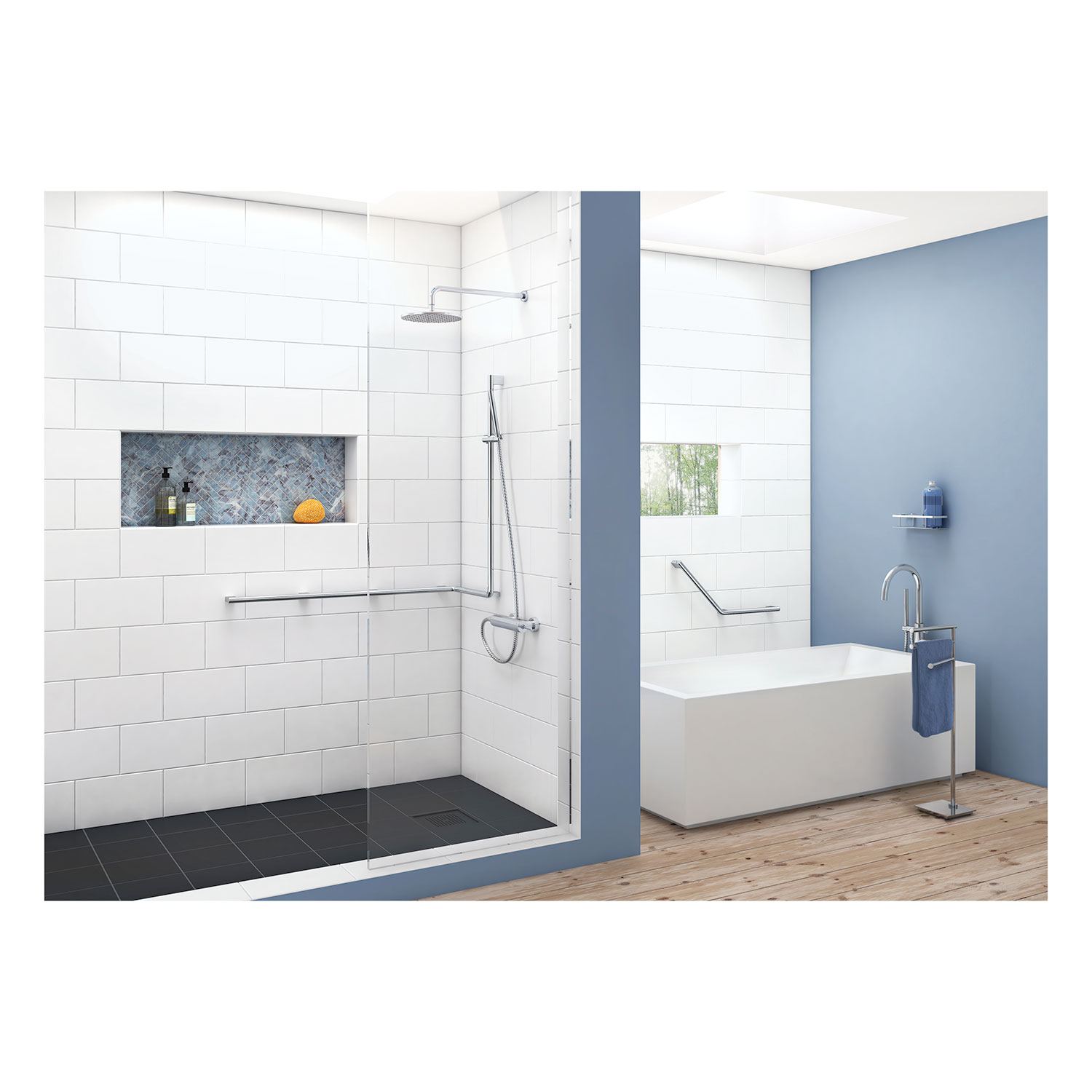 Badekarshåndtak Smedbo Living 900 mm