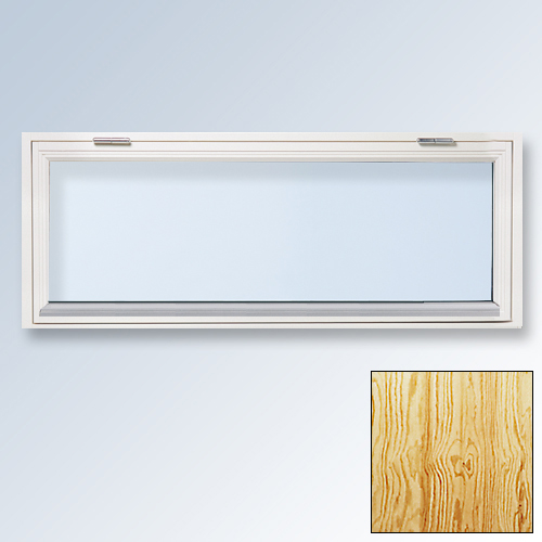 Överkantshängt Fönster Outline 2-Glas Obehandlat Trä BxH 120x50 cm 2-glas 1-luft