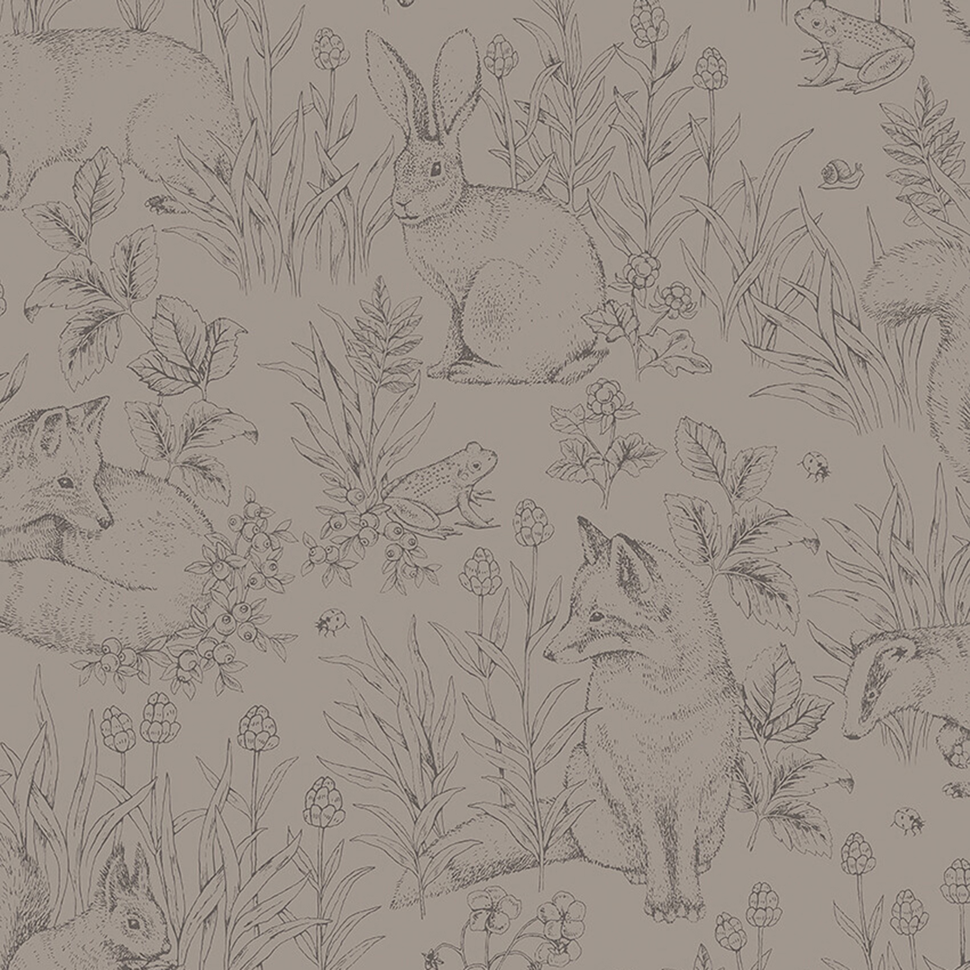 Barntapet Boråstapeter Newbie Wallpaper Forest Friends - 7487