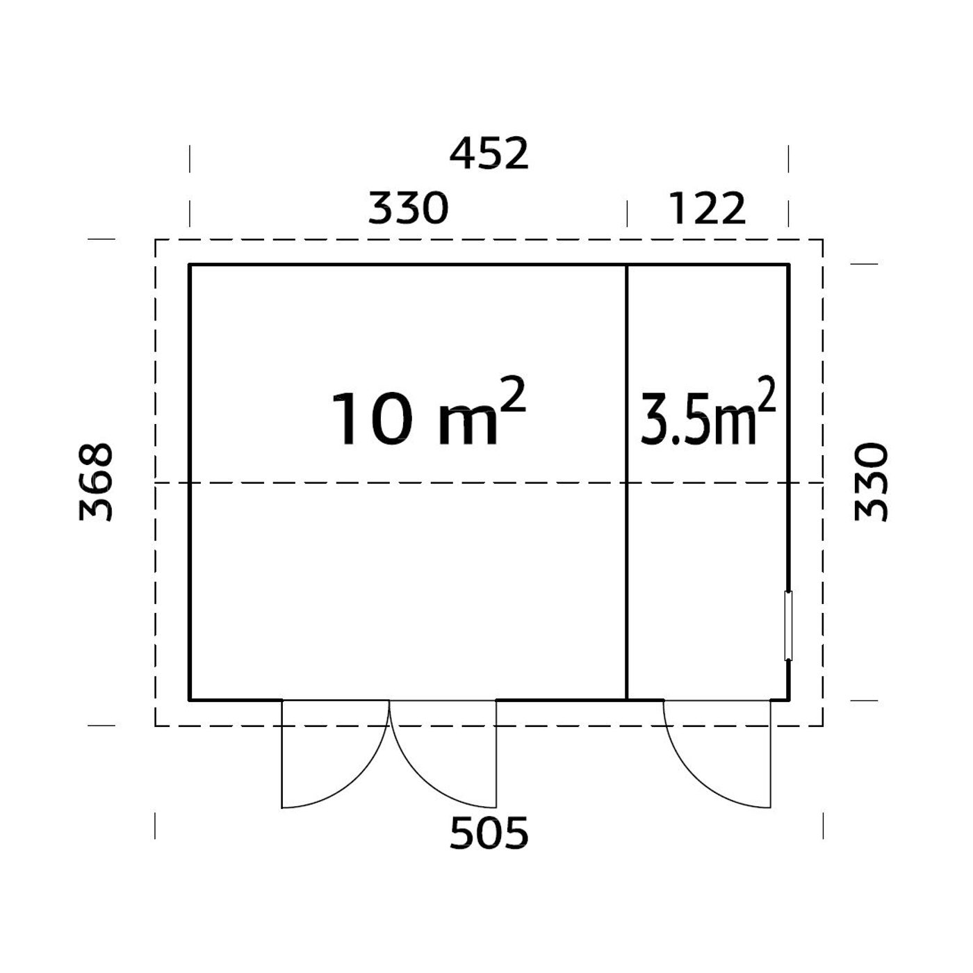 Redskapsbod Palmako Olaf 13,5 m2