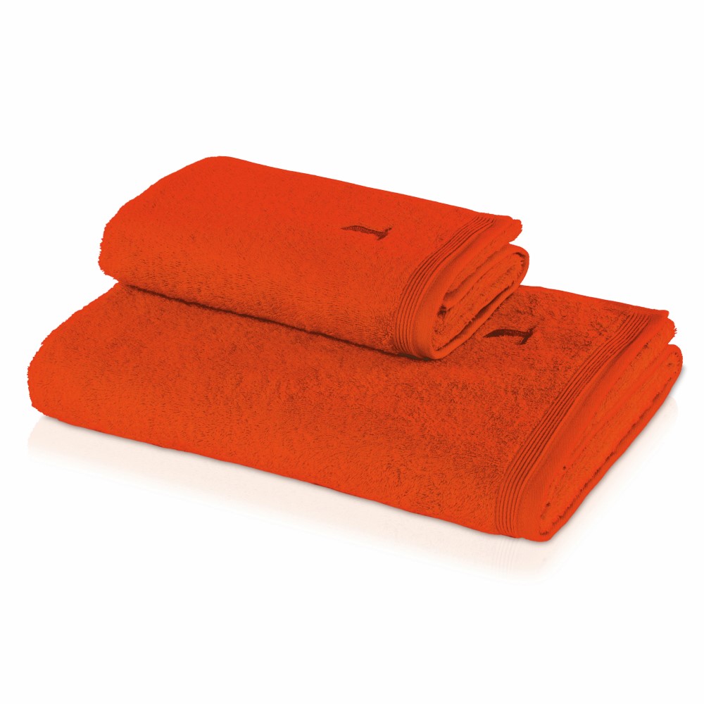Frottéhandduk Möve Uni 50x70 LxB: 70x50 Red Orange