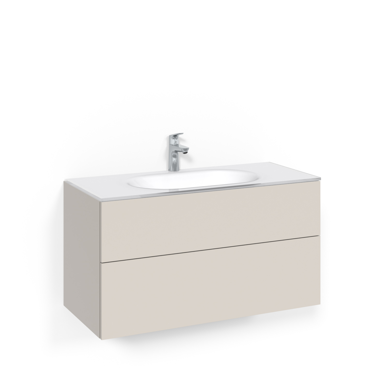 Tvättställsskåp Macro Design Crown Plain Med Glastvättställ | badrum - badrumsmobler - tvattstallsskap-och-kommod | KakelKungen