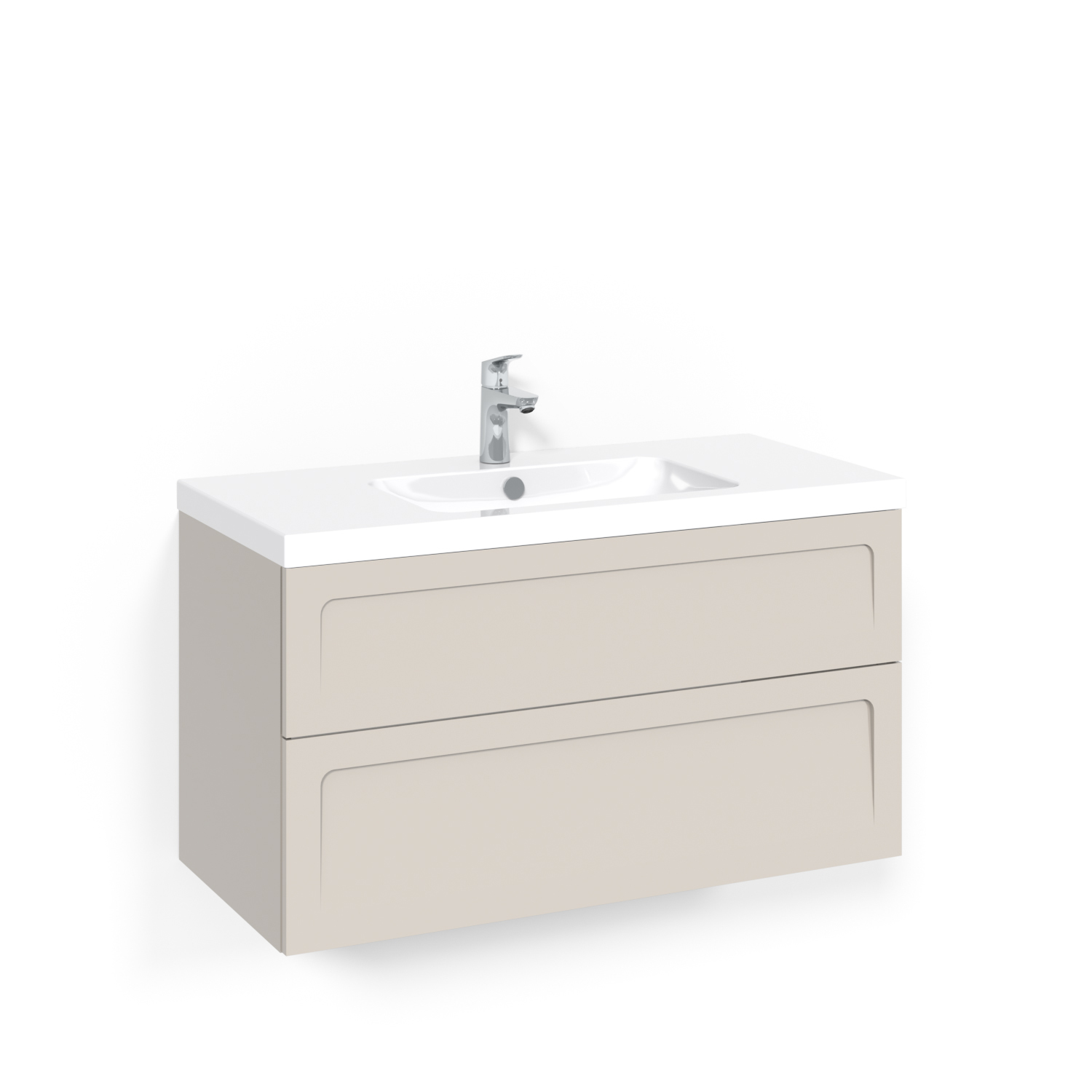 Tvättställsskåp Macro Design Crown Ramlucka Light 45 | badrum - badrumsmobler - tvattstallsskap-och-kommod | KakelKungen