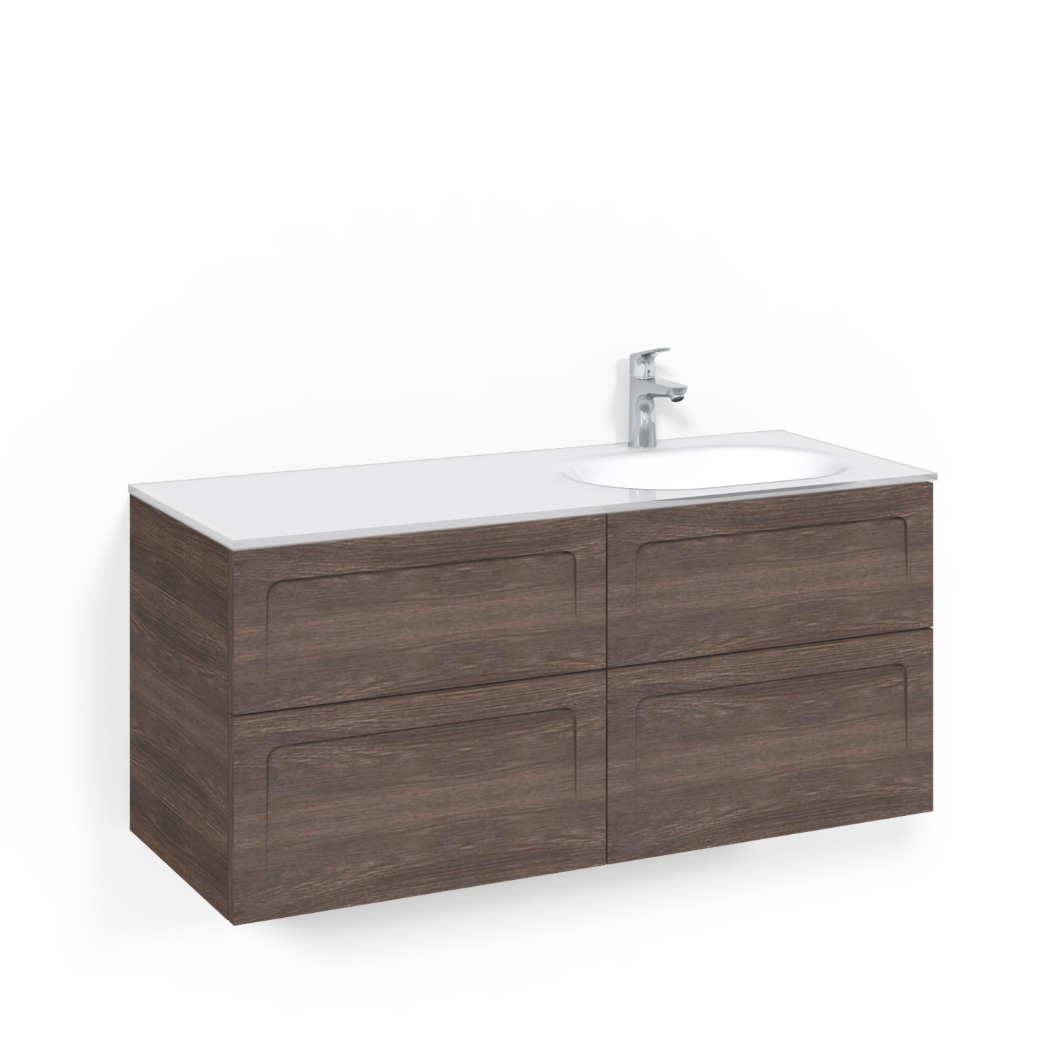 tvättställsskåp macro design crown shape med glastvättställ