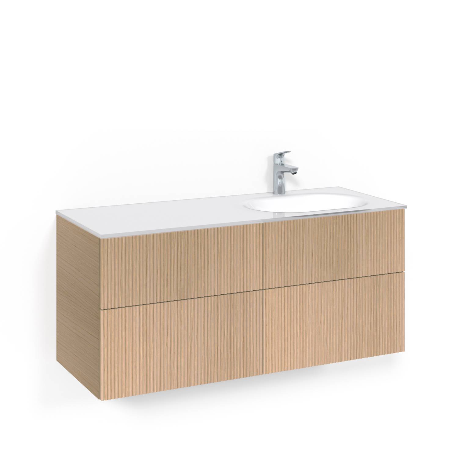 Tvättställsskåp Macro Design Crown Line med Glastvättställ | badrum - badrumsmobler - tvattstallsskap-och-kommod | KakelKungen